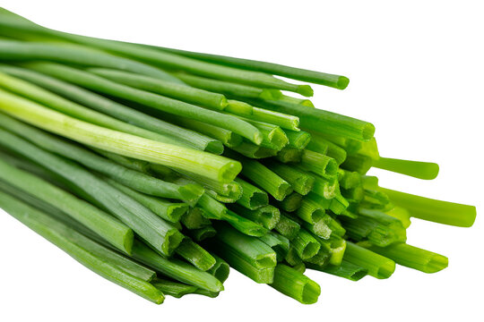 Fresh bunch of green scallions or chives on a black background - Powered by Adobe