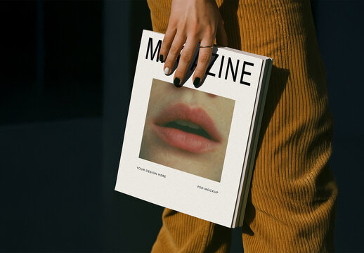 Magazine Mockup with Retro Aesthetic