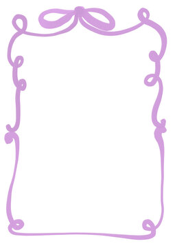Ribbon bow purple frame
