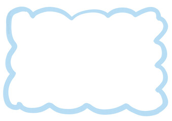 Ribbon bow blue frame