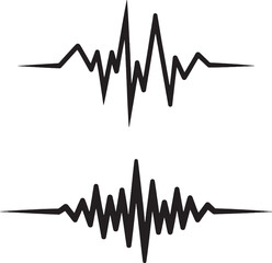 Sound wave vector illustration abstract audio frequency line design modern technology music rhythm and sound pattern concept