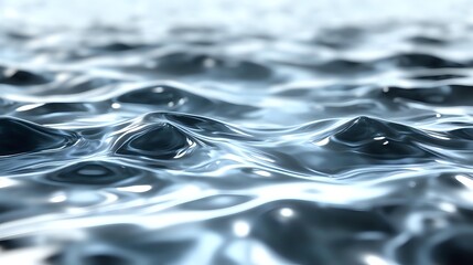 Smooth rippling water surface with gentle waves creating a serene blue-toned pattern of light and shadow, ideal for environmental or wellness themes.