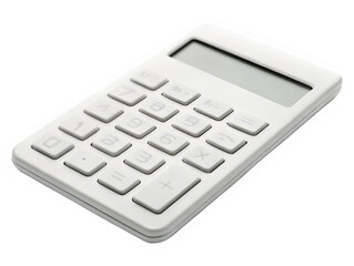 Sleek white calculator for modern business and educational tasks, essential for financial planning and data analysis