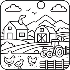 Simple Art Bold and Easy Designs for Coloring pages for Adults and Teens. Black and white coloring pages for Amazon KDP with color in this image 