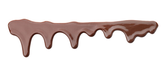 Sample of tasty melted chocolate isolated on white