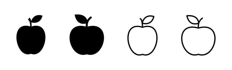 Apple icon set. Apple vector icon. apple symbols for your web design.