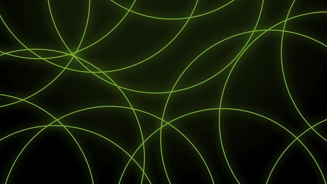 Elegant animation of circular patterns smoothly moving on a dark background. Perfect for abstract motion graphics, digital art, music visuals, and modern design projects.