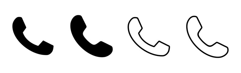 Call icon set. telephone icon vector. phone icon vector. contact us