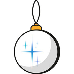 Obraz premium Christmas Bauble Ornament with Star Design