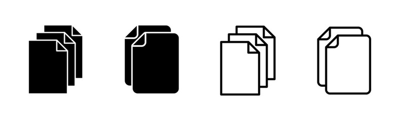 Document icon set. Paper icon. File Icon