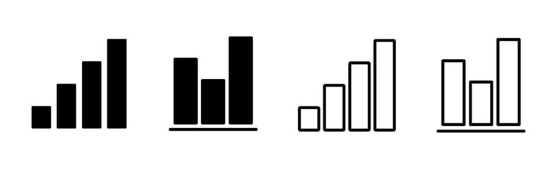 Growing graph Icon set. Chart icon. diagram icon