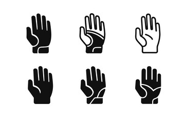 Fototapeta premium Esports Logo Variations. Esports training. Icon set. Set Logo of esports training: ergonomic hand stretch glove. harmonious logo variations of the same