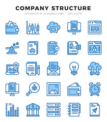 Company Structure web icons in Two Color style.
