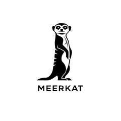 Meerkat standing pose branding identity icon