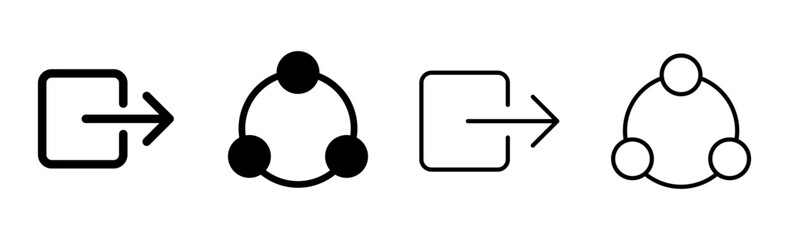 Share icon set. Sharing vector icon