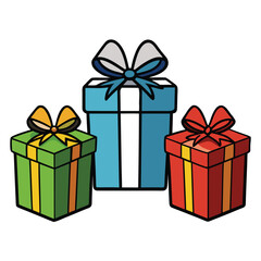 Gift box icon. Surprising gift box signs, vector illustration