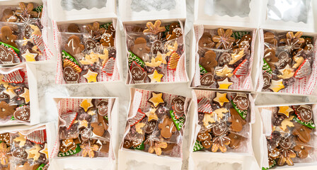 Assorted Christmas Cookies in Festive Gift Boxes