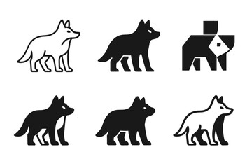 Obraz premium Adaptive Hybrid Mammal Logos. New species of animals post-climate change. Set Logo of new species of animals post-climate change: adaptive hybrid mammal. Icon