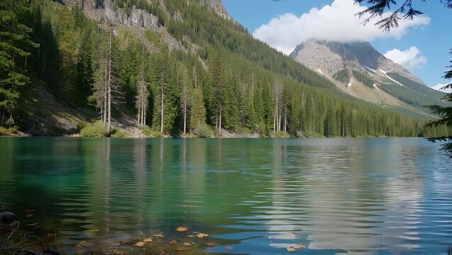 Body of Water Adjacent to a Prominent Elevated Landform Located Within a Protected Woodland
