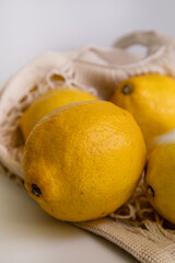 Organic Mediterranean Lemons – Fresh Clean Food Flat Lay for Premium Kitchen Branding