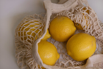Fresh Lemons for Summer Lemonade – Bright Citrus Flat Lay with Copy Space