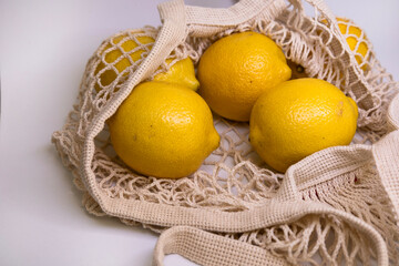 Fresh Lemons for Healthy Detox – Vitamin C Clean Food Flat Lay with Copy Space