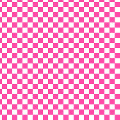 Simple Pink and White Checkerboard Seamless Pattern