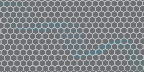 Seamless black and blue hexagon honeycomb tile patternv vector eps10.