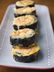 한국음식 김밥 계란구이