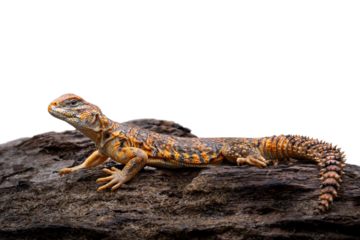 Saharan spiny-tailed lizard (Uromastyx geyri) is endemic to North Africa.