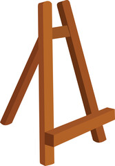 Classic wooden easel displayed for artistic creation and professional presentations, ready to showcase masterpieces.