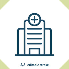 Hospital Icon. Building, Clinic