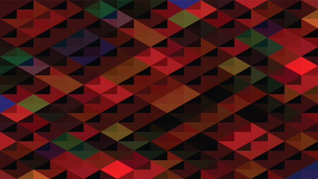 Abstract geometric pattern of red and dark hues with subtle blue accents