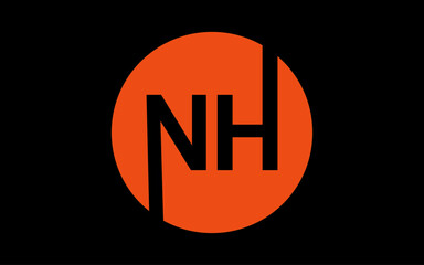 Circle NH Letter Logo Design Service For Your Company