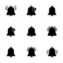 Bell Icon vector isolated on white background. Notification symbol. Bell vector icon