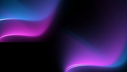 Luminous Waves Abstract Light Forms in Blue and Purple