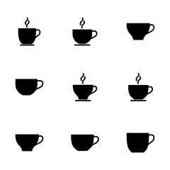 coffee cup icon vector isolated on white background. Coffee cup icon. Coffee vector icon. Tea