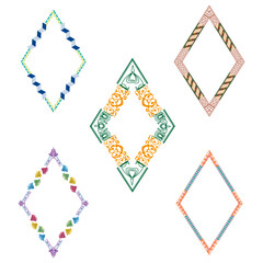 Diamond pattern icon. Colorful vector design. Geometric shape array. White background layout