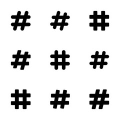 Fototapeta premium Hashtag icon vector isolated on white background. hashtag vector icon