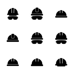 Helmet icon vector isolated on white background. Motorcycle helmets. Racing helmet. construction helmet icon. Safety helmet