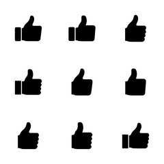 like icon vector isolated on white background. Thumbs up icon. social media icon