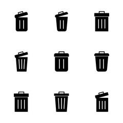 Trash icon vector isolated on white background. trash can icon. Delete icon vector