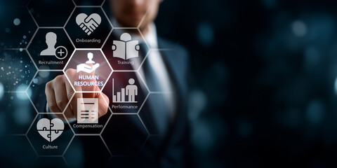 Recruiting and hiring the right people, human resource management concept. HR professionals...