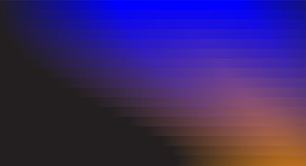 Abstract pixelated gradient background with blue and orange hues