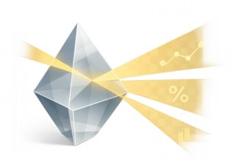 Crystal Prism with Data Rays — Abstract Technology Illustration