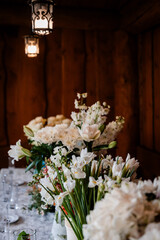 wedding bouquet on the table