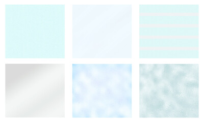 Fototapeta premium Glass texture, set of 6 glass textures, opaque glass texture, glass background, glass