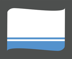 Altai National Europe Flag Ribbon Emblem Symbol Icon Vector Illustration Abstract Design Element