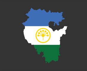 Bashkortostan Flag National Europe Flag Map Emblem Symbol Icon Vector Illustration Abstract Design Element
