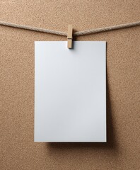 Realistic A4 Poster Mockup with Pushpin